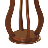 Brown Round Accent Table with Faux Marble Top B062P145501