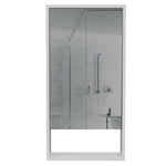 ZUN Mariana Medicine Cabinet, One External Shelf, Single Door Mirror Two Internal Shelves -White B20091947