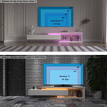 ZUN TV Console with Storage Cabinets, Extendable LED TV Stand with Remote Control, Multiple Modes W1701P164319