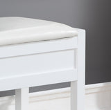 ZUN Rouen Seating Bench with Shoe Storage, White T2574P164221