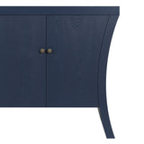Refined Industrial 4-Door Credenza with Wooden Arc Legs & Bronze Clasps Advanced Storage Design, W1445P256460