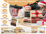 Kids Multifunctional Art Center with Double-Sided Easel, Wooden Art Table Bench Set for 3 Years, 46869410