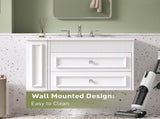 30'' Wall Mounted Bathroom Vanity, Floating Bathroom Storage Cabinet with 2 Drawers, 3 Holes Single N710P334915K