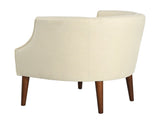Modern Club Chair with Button-Tufted Back & Tonal Piping Contemporary Upholstered Tub Chair with N767P266718B