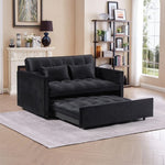 ZUN 54inch adjustable backrest sofa or sofa bed,
futon sofa with double armrest and pouch,
Variable bed W1410P251902