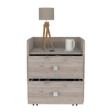 ZUN York Nightstand, Superior Top, Two Drawers, Four Casters B128P148846