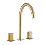 Two Handles Widespread 8 Inch Bathroom Faucet, Brushed Golden W122458163