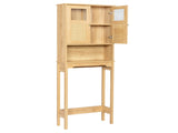 Natural wood color, particleboard with melamine veneer and rattan finish, 60*22*170cm, double doors, 36555790
