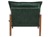Cloud Shaped Indoor Leisure with Solid Wood Armrest & Solid Wood Frame, Chenille Fabric Accent 12027866