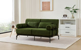 Modern Loveseat Sofa 59" Sofa Couch 2-Seater Sofa with Flexible USB Ports , Unique Cylindrical N719P290584F