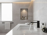 Single Handle Bathroom Faucet Lavatory Faucet Stainless Steel Single Hole-T20, Matte BlackUnable 83911547