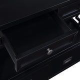 36'' Farmhouse Pine Wood Console Table Entry Sofa Table with 4 Drawers & 1 Storage Shelf for W1202P251878