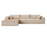 Compression Sectional Couch with Comfy Chaise, Boneless L Shape Sofa with Deep Seat, Minimalist 01595476