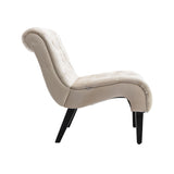 COOLMORE Modern Velvet Armless Accent Living Room Chair / Leisure Chair,Upholstered Fabric Button W39550129