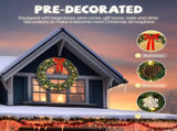 48in 150 Lights 450 Branches PVC Bow Decoration Garland Garden Garland Decoration Green 13790713