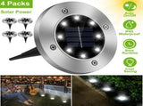 Outdoor Solar InGround Pathway Lights, IP65 ABS & Stainless Steel Lamp with Light Sensor, 77665578