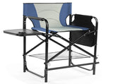 26" Tall Directors Chair with Footrest, 4Portable Bar Height Folding Camping Chair with Built-in Cup 58235426