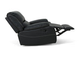 39" Wide Faux Leather Manual Swivel Standard Recliner 62814.00BLK