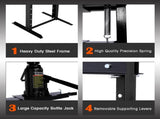 Hydraulic Shop Press ,12-Ton Capacity , Floor Mount ,with Press Plates, H-Frame Garage Floor Press, W46566968