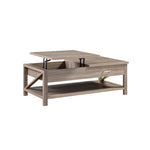 ZUN Modern Livingroom Coffee Table with Lift Top with Spacious Bottom Shelf, Dark Taupe B107131011