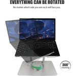 ZUN Portable monitor, adjustable laptop with 360 degree rotating base, ergonomic desktop 30547518