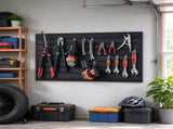Modular PVC Slat Wall Paneling, 2x4 ft Black Garage Slatwall with Coupling Structure & DIY Cutting, 43097179