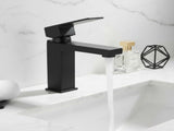Single Handle Bathroom Faucet Lavatory Faucet Stainless Steel Single Hole-T20, Matte BlackUnable 83911547