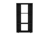 Black Bookcase in Melamine with Open Storage B062P290266