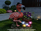 Outdoor Garden Sculpture Flamingo Flower Pot Planter - Unique Yard Statue Decoration, Interesting W5398P454682