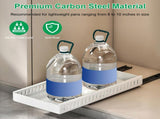 Adjustable Carbon Steel Sliding Cookware Storage Rack, Anti-Rust Pull Out Pan Lid Holder for Cutting 27997751