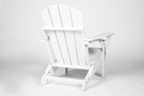Folding Adirondack Chair with Side Table, 3-Piece Adirondack Chair Set, White W2103P254616