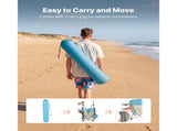 Folding Beach Chair with High Back, Portable Camping Chair for Adults, Includes Cup Holder, Mesh 92057767