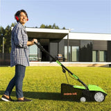 13" Electric Lawn Dethatcher w/ Collection Bag and Removable Blades -Green 13936197