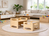 Adjustable and Chair Set, Wooden Weaning for Toddlers Ages 1-5, Natural Kids Activity 34358526