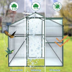 ZUN Polycarbonate Greenhouse,6'x 8' Heavy Duty Walk-in Plant Garden Greenhouse for Backyard/Outdoor 32970978