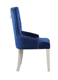 Blue and Antique Platinum Tufted Side Chair B062P215507