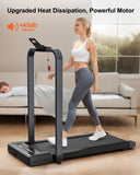 Walking Pad Treadmill, 2-in-1 Desk Under Treadmills with Handle Bar, 3HP Foldable Walking Pad, 94716699