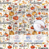 Pumpkin Autumn Leaves Design Quilt Set 3 Pieces Queen Size All Seasons Bedding Quilt Bed Set with 2 96849321