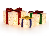 Christmas LED Gift Decor - 3 Stackable Boxes, Sturdy Waterproof Design, Fireplace/Tree/Porch Display 70434857