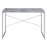 Grey and Silver Writing Desk with Metal Sled Base B062P184549