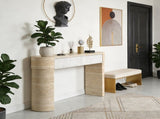 Entryway Table,Two Hidden Handle Drawers, Console Table ,Easy Assembly, for Entrance Dinning Room W3040P455735