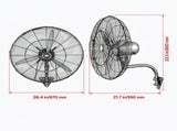 24 in Wall Mount Fan, 3-Speed Mechanical Control, Powerful Long Airflow, for Garage, Workshop & 55474743