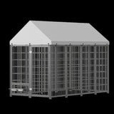 Large Dog Kennel Outdoor Pet Pens Dogs Run Enclosure Animal Hutch Metal Coop Fence with Roof Cover. W1820P296149