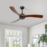 72 Inch wood Ceiling Fan no light with Remote Control, Low Profile Ceiling Fan without W2352P306828