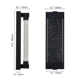 Black Aluminum Finish Outdoor Wall Light with Bubble Crystal Glass, LED Light Source, 3000K Warm W1340P239411
