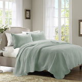 King/Cal King 3 Piece Reversible Scalloped Edge Quilt Set B03597532