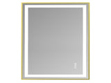24x36" Gold Tempered Mirror Dual LED Light Strips Front and Back LightingUnable ship on weekends, 77771196