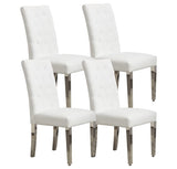 Set of 2 Modern Dining Chairs with Plush Velvet Upholstery, Sturdy Stainless Steel Legs & S-Shaped 62068947