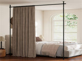 Room Divider Curtain Rod, Adjustable 28"-72"W x 4-10 ft H Heavy-Duty Partition Rod 92523090