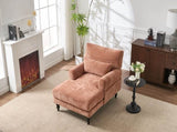 Modern Chaise Lounge , Upholstered Indoor Leisure Sofa Recliner, Chair Sleeper for Bedroom, Living W2120P296385